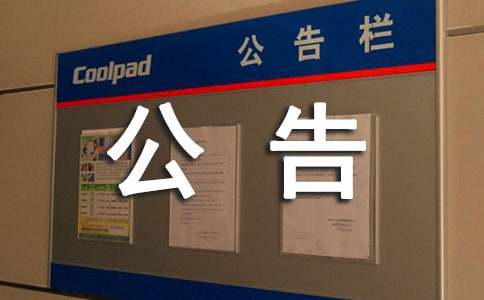 公告與通知的格式