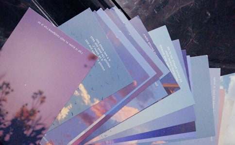 旅行文藝明信片寄語